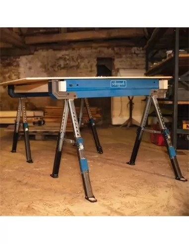 Cavalletti pieghevoli lavoro supporto appoggio richiudibile 2pz Scheppach mwb600