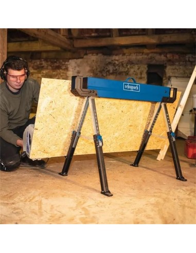 Cavalletti pieghevoli lavoro supporto appoggio richiudibile 2pz Scheppach mwb600