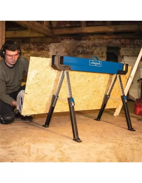 Cavalletti pieghevoli lavoro supporto appoggio richiudibile 2pz Scheppach mwb600