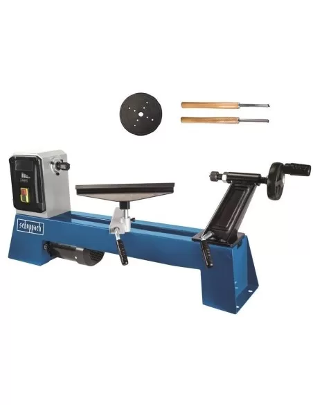 3 - Tornio da legno dm500t Scheppach + kit 8 sgorbie scalpelli