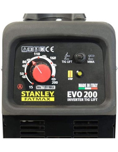 Saldatrice inverter tig 200 Ah mma con accessori e maschera STANLEY FATMAX EVO200