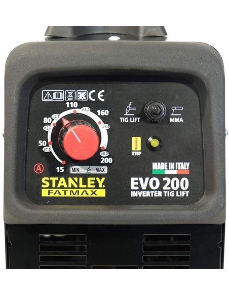 Saldatrice inverter tig 200 Ah mma con accessori e maschera STANLEY FATMAX EVO200