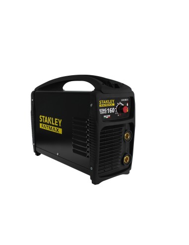 4 - Saldatrice inverter 160a mma con accessori e maschera stanley fatmax king 160