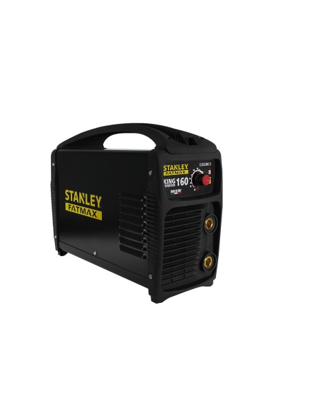 4 - Saldatrice inverter 160a mma con accessori e maschera stanley fatmax king 160