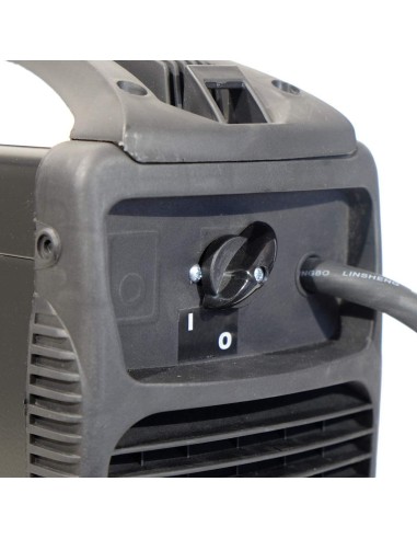 Saldatrice inverter 200a mma con accessori e maschera stanley fatmax king 210