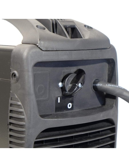 Saldatrice inverter 200a mma con accessori e maschera stanley fatmax king 210