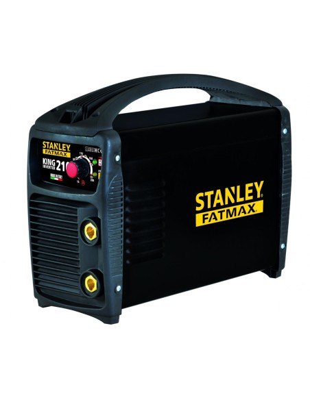 Saldatrice inverter 200a mma con accessori e maschera stanley fatmax king 210