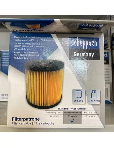 2 - Filtro a cartuccia per aspiratori 20l 30l Scheppach asp20-es asp30-es