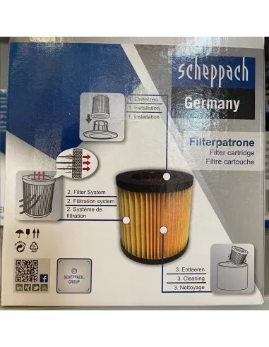 3 - Filtro a cartuccia per aspiratori 20l 30l Scheppach asp20-es asp30-es