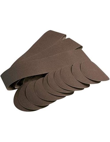 Nastri e dischi abrasivi kit 12pz per levigatrici Scheppach bts800 bts900