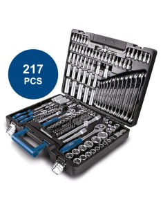 Valigia portautensili e attrezzi con chiavi e inserti 217pz Scheppach tb217