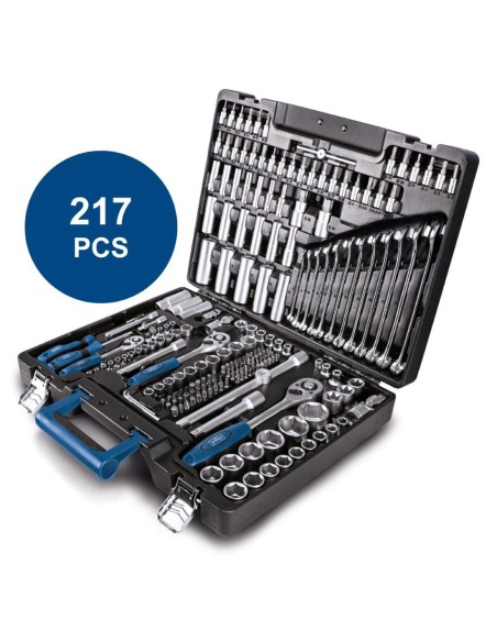 Valigia portautensili e attrezzi con chiavi e inserti 217pz Scheppach tb217