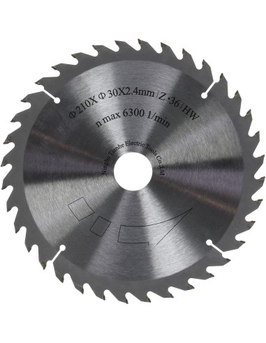 Lama sega circolare hw per legno disco 210 x 30 mm 36t per Scheppach pl75