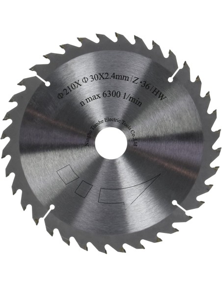 Lama sega circolare hw per legno disco 210 x 30 mm 36t per Scheppach pl75