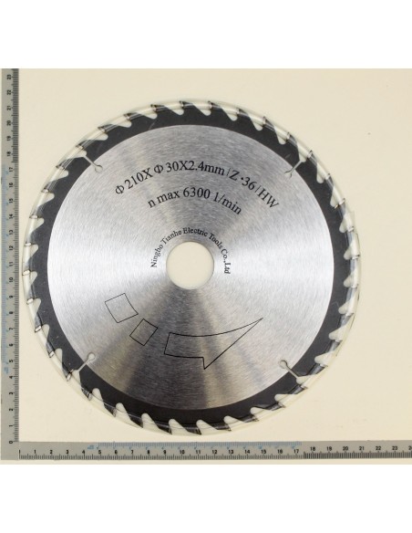 Lama sega circolare hw per legno disco 210 x 30 mm 36t per Scheppach pl75