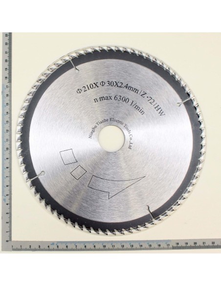 Lama sega circolare hw per legno disco ø 210 x 30 mm 72t per Scheppach pl75