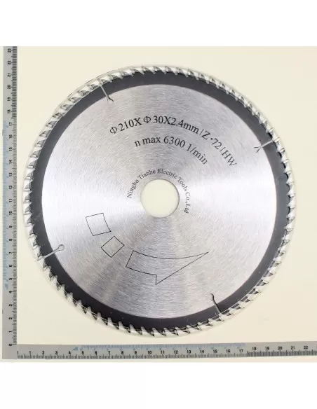 4 - Lama sega circolare hw per legno disco ø 210 x 30 mm 72t per Scheppach pl75