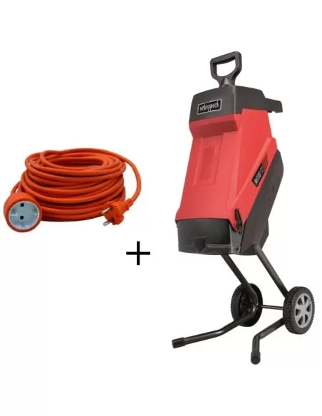 1 - Biotrituratore elettrico a lame da giardino 2400w gs45 + prolunga 20 mt Scheppach