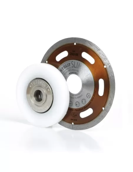2 - DISCO DIAMANTATO PER LASTRE SOTTILI IN GRES CSS100 + TUTORCUT115 MONTOLIT