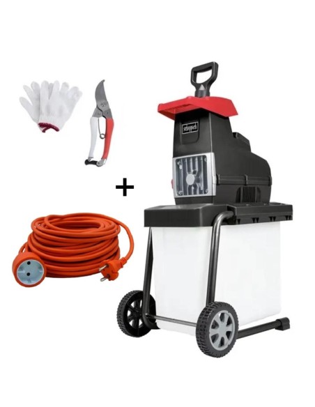 Biotrituratore elettrico a rullo da giardino 2800w Scheppach gs60 +prolunga 20mt Biotrituratore elettrico a rullo da giardino 2800w Scheppach gs60 +prolunga 20mt