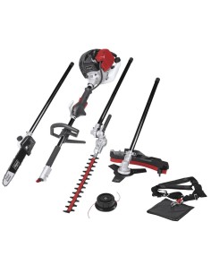 1 - Decespugliatore multifunzione tagliasiepe motosega potatore Scheppach mfh5200-4p