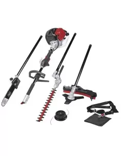 1 - Decespugliatore multifunzione tagliasiepe motosega potatore Scheppach mfh5200-4p