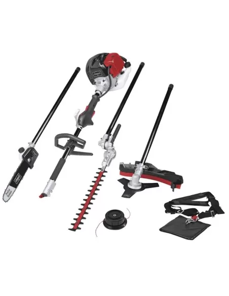 1 - Decespugliatore multifunzione tagliasiepe motosega potatore Scheppach mfh5200-4p