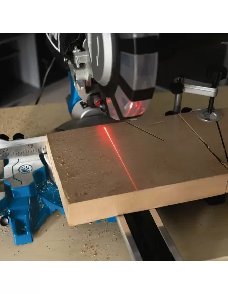 2 - Troncatrice radiale per legno 2000w ø210 Scheppach hm216spx con 2 dischi