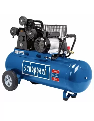 Compressore aria a cinghia 100lt 3 cilindri 4 cv 10 bar Scheppach hc550tc 400v