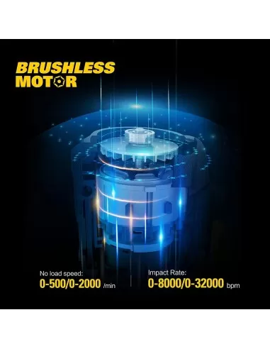 9 - Trapano avvitatore a batteria a percussione brushless 18v 2.0ah Cat dx12