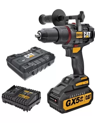 1 - Trapano avvitatore a batteria grafene a percussione brushless 18v Caterpillar DX13
