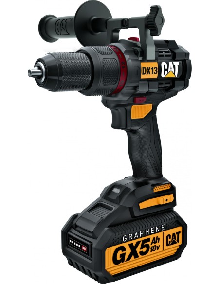 3 - Trapano avvitatore a batteria grafene a percussione brushless 18v Caterpillar DX13