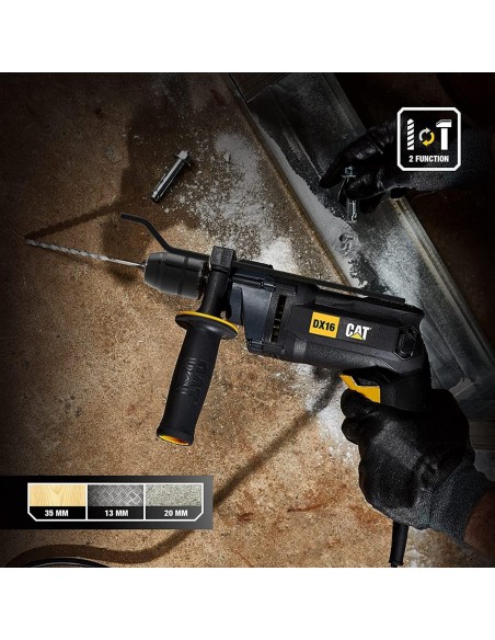 6 - Trapano a percussione 850w 13mm Caterpillar DX16