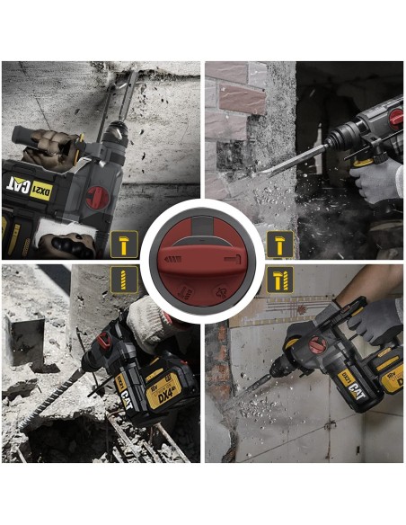 Martello tassellatore sds-plus a batteria 18v 26mm 2,2j Caterpillar DX21