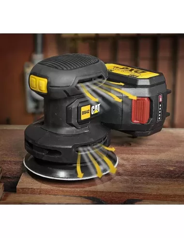 2 - Levigatrice roto-orbitale 125mm a batteria 18v Caterpillar DX42B solo macchina