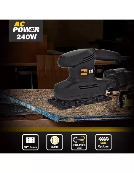 7 - Levigatrice orbitale 1/3 240w Caterpillar DX45