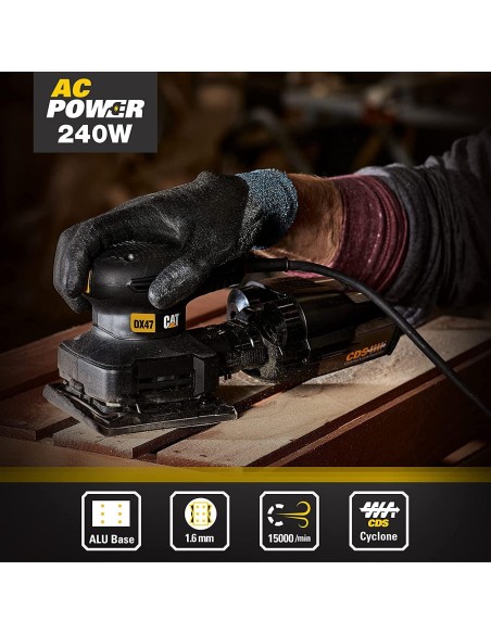 Levigatrice orbitale 1/4 240w Caterpillar DX47 Levigatrice orbitale 1/4 240w Caterpillar DX47