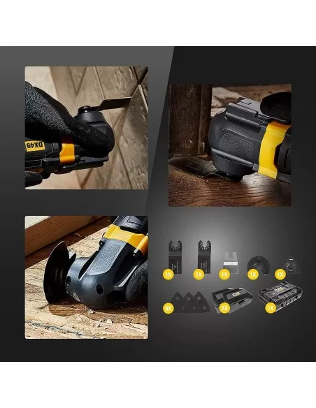 6 - Utensile multifunzione 350w con accessori caterpillar dx49