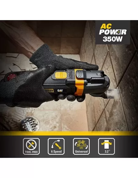 7 - Utensile multifunzione 350w con accessori caterpillar dx49
