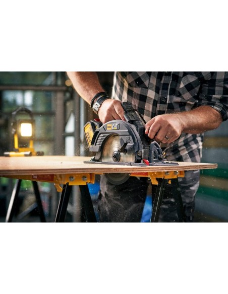 5 - Sega circolare brushless a batteria 18v Caterpillar DX53B solo macchina