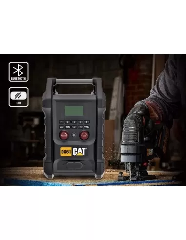 2 - Radio dab da cantiere bluetooth a batteria 18v Caterpillar DX61B solo macchina