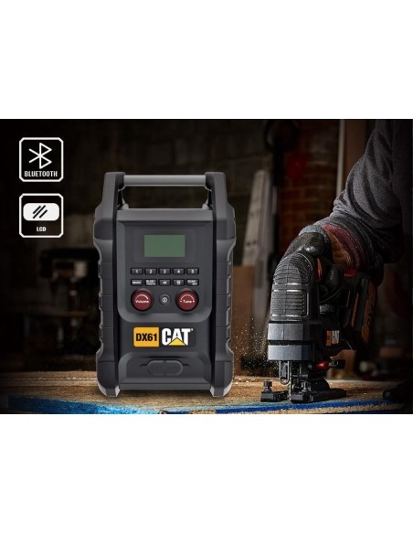 Radio dab da cantiere bluetooth a batteria 18v Caterpillar DX61B solo macchina