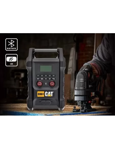 2 - Radio dab da cantiere bluetooth a batteria 18v Caterpillar DX61B solo macchina