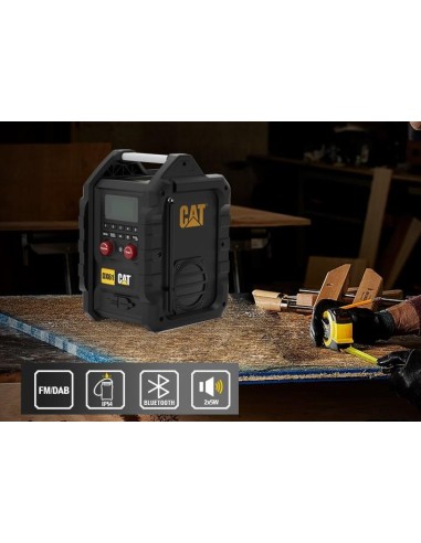 Radio dab da cantiere bluetooth a batteria 18v Caterpillar DX61B solo macchina