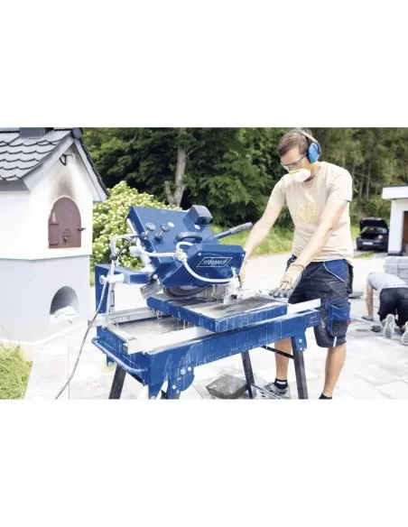 3 - Macchina tagliapietre ad acqua umido taglio 80x11cm lama 350mm Scheppach hsm3500