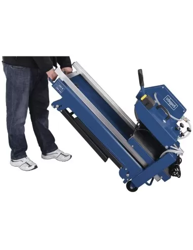 6 - Macchina tagliapietre ad acqua umido taglio 80x11cm lama 350mm Scheppach hsm3500