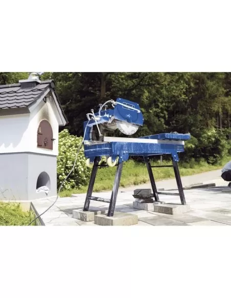 9 - Macchina tagliapietre ad acqua umido taglio 80x11cm lama 350mm Scheppach hsm3500