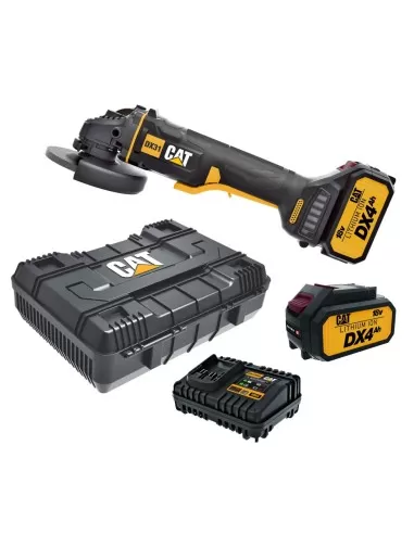 1 - Kit smerigliatrice angolare brushless incluse 2 batterie 18v 4.0ah Caterpillar DX31B