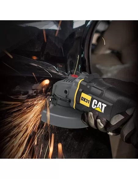 7 - Kit smerigliatrice angolare brushless incluse 2 batterie 18v 4.0ah Caterpillar DX31B