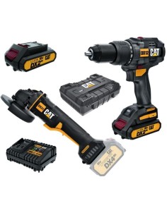 Kit trapano a percussione DX12 smerigliatrice DX31B batterie 2ah e valigia Caterpillar